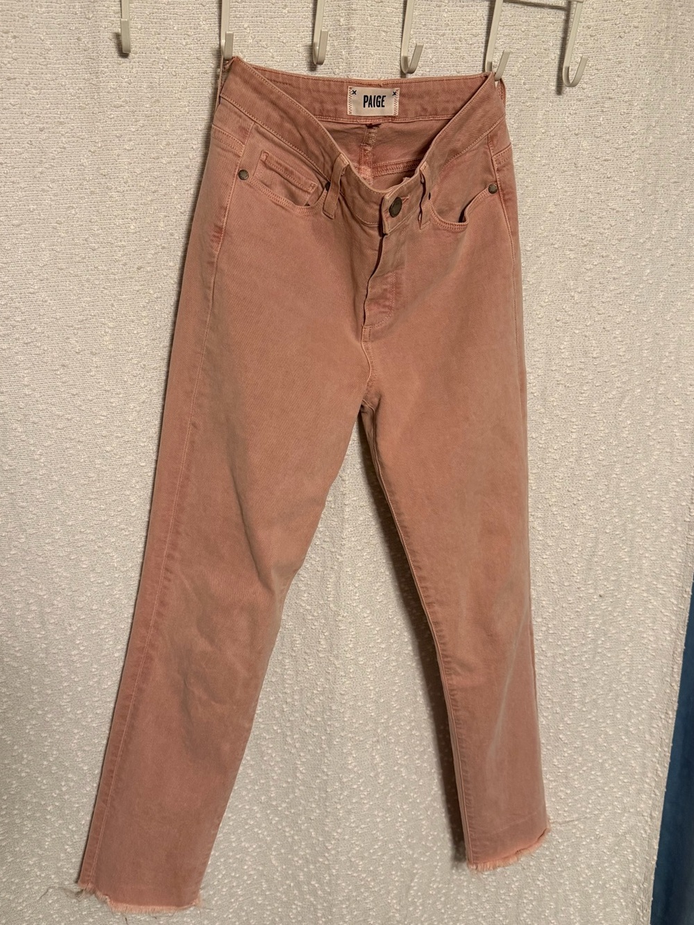 PAIGE Rose Dust High-Rise Slim Jeans